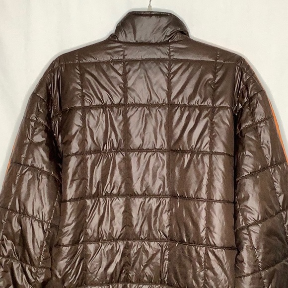 Adidas Original Sport Y2K Brown Quilted Puffer Jacket Men’s Size XL - Picture 5 of 16
